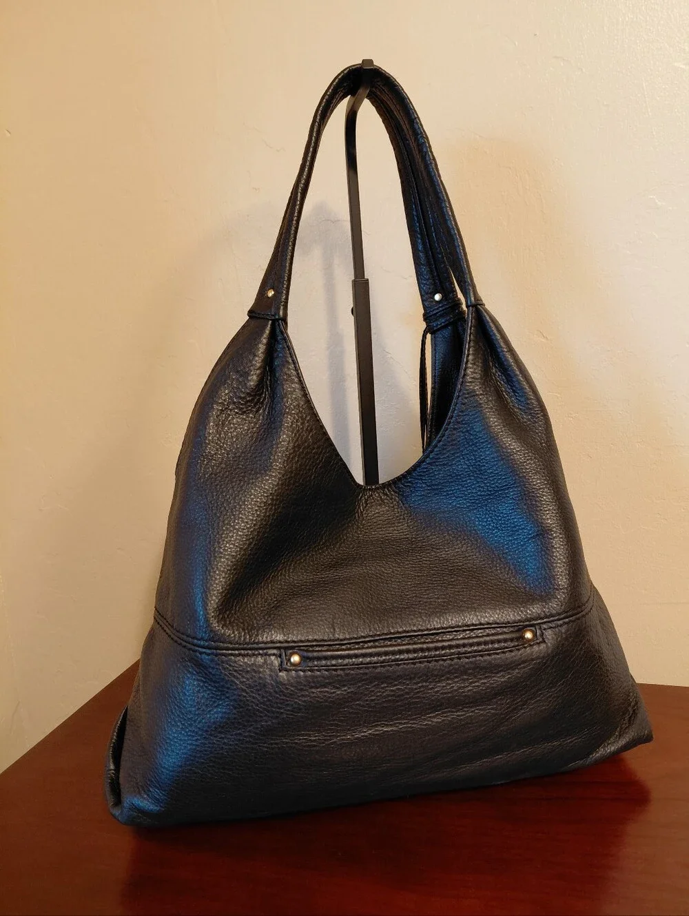 Michael Kors Austin Large Black Pebbled Leather Slouchy Hobo Bag